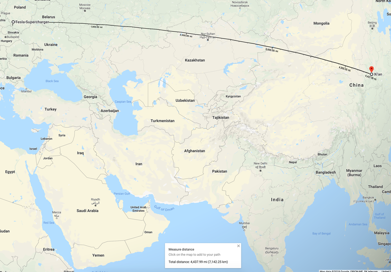 Illustration for article titled Elon Musk Says They're Working On Plugging The 4,400-Mile Supercharger Gap Between Europe And Asia